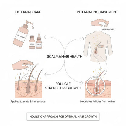 NOOR HAIR Healthy Hair Formula, Hair Growth Supplement Supporting Thick Hair and Fast Hair Regrowth. Vitamin C, B6, Zinc, Propietary Non-GMO & Gluten Free Womens Hair Loss Vitamins