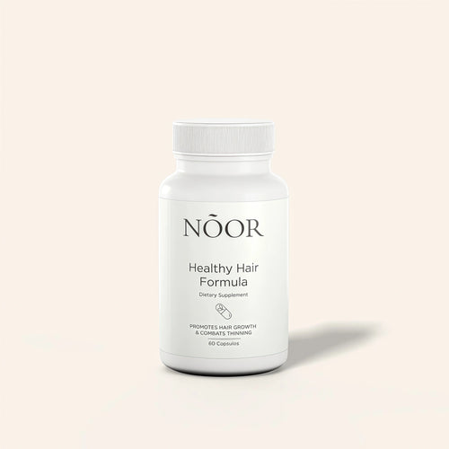 NOOR HAIR Healthy Hair Formula, Hair Growth Supplement Supporting Thick Hair and Fast Hair Regrowth. Vitamin C, B6, Zinc, Propietary Non-GMO & Gluten Free Womens Hair Loss Vitamins