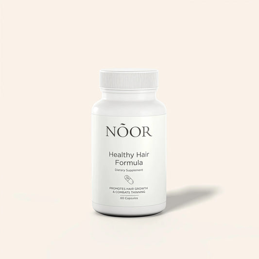 NOOR HAIR Healthy Hair Formula, Hair Growth Supplement Supporting Thick Hair and Fast Hair Regrowth. Vitamin C, B6, Zinc, Propietary Non-GMO & Gluten Free Womens Hair Loss Vitamins